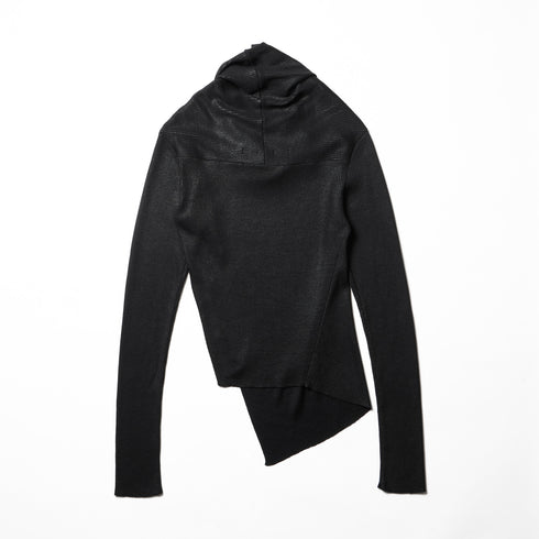 JULIUS 917KNM2-C Black / Cowl Neck Knit Top